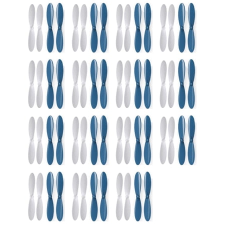 HobbyFlip Blue White Propeller Blades Props Propellers Compatible with Hubsan X4 H107 15 Pack