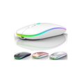 thumbnail image 1 of Ratón inalámbrico Bluetooth recargable silencioso con retroiluminación RGB, 1 of 3