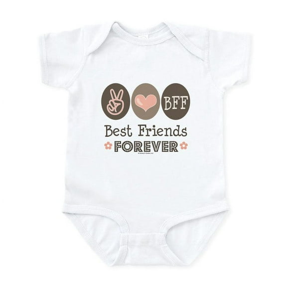 CafePress - Peace Love BFF Friendship Infant Bodysuit - Baby Light Bodysuit, Size Newborn - 24 Months