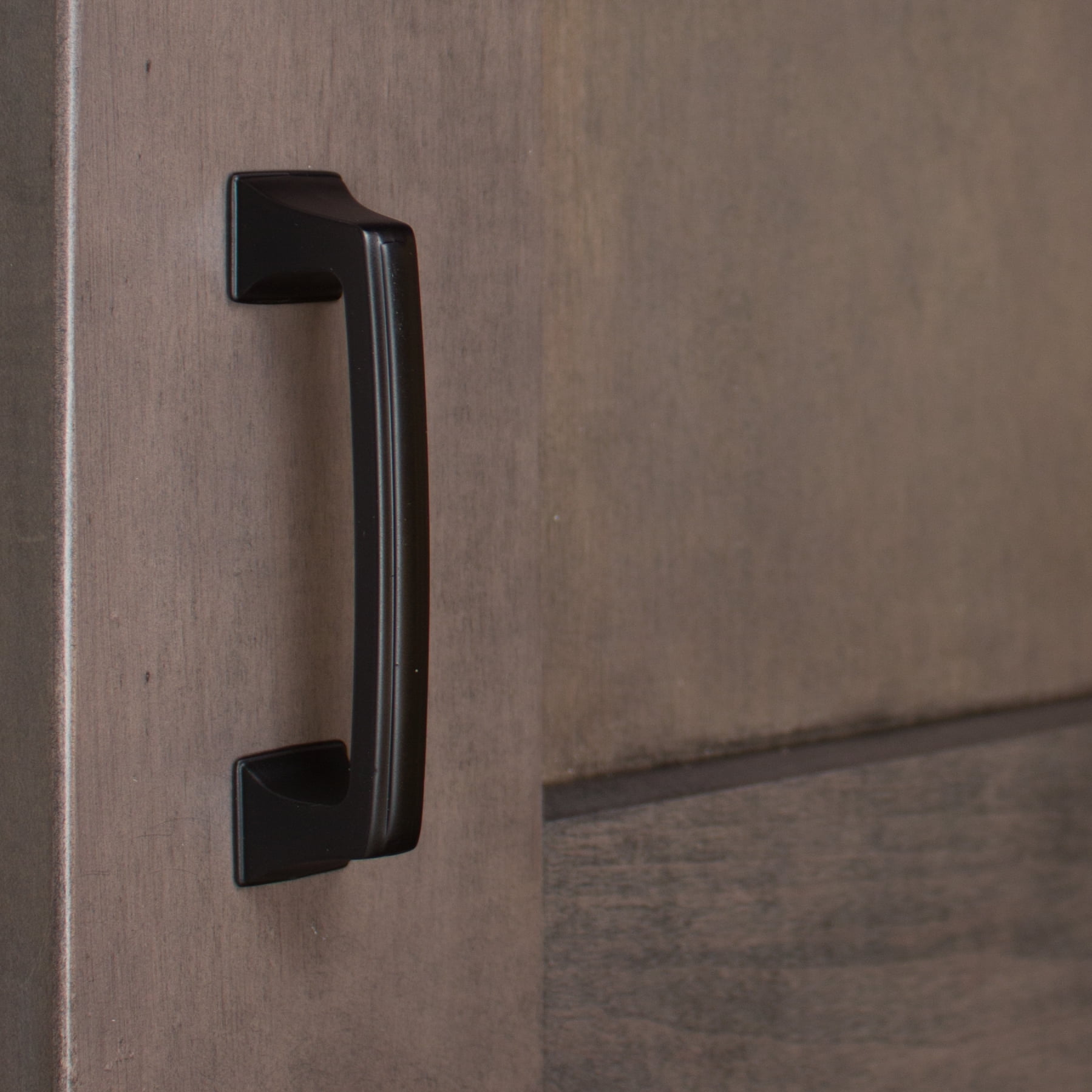 GlideRite 3 in. Center Classic Base Pull Cabinet Hardware Handle, Matte Black