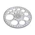 thumbnail image 3 of Plantilla circular, transportador redondo de 360 ​​grados, 16 tamaños, multifuncional, herramienta de medición, suministros de dibujo técnico., 3 of 9