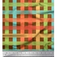 thumbnail image 1 of Soimoi Brown polyester Crepe Fabric Check Check Print Fabric by the Yard 42 Inch Wide, 1 of 4