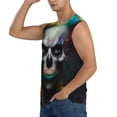 thumbnail image 2 of Disketp Modern Abstract Colorful Skull C Sleeveless Tshirts for Men, Muscle Shirts for Men Dry Fit Tank Top-XX-Large, 2 of 5