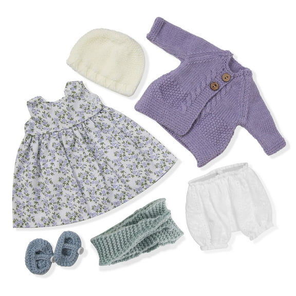 BlissfulPixie Waldorf Doll Dress Set - 12-inch Handmade Gift for Girls