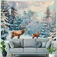thumbnail image 4 of BCIIG  Christmas Tapestry Wall Hanging, Deer Tapestry Forest Tapestry Winter Snow Tapestry Santa Claus Xmas Holiday Wall Tapestry for Bedroom Room Dorm Wall Decor, Christmas Gift,, 4 of 6