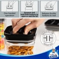 thumbnail image 3 of MR.Siga 4 Pack Airtight Food Storage Container Set, BPA Free Kitchen Pantry Organization Canisters, One-Handed Airtight Cereal Snack Candy Storage Containers, 1 L / 34oz, Medium, Black, 3 of 6