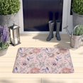 thumbnail image 2 of Pioneer Flower Floral Print Flannel Non Slip Door Rugs,Washable Door Mats Indoor,Decorative Door Mats,Dirt-Resistant and Absorbent Doormat for Entrance,Bedroom,Kitchen,Bathroom,23.5"x16", 2 of 5