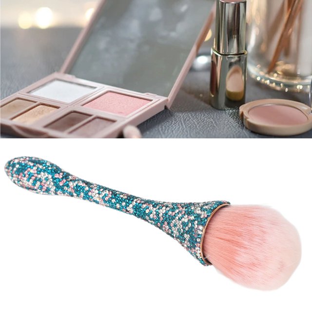 Cepillo para Polvo de Unas Con Fuerte Capacidad de Agarre de Polvo, Ergonímico, Pelo de Nailon Suave y Esponjoso, Adecuado para Salón de Uños y Maquillajejeje