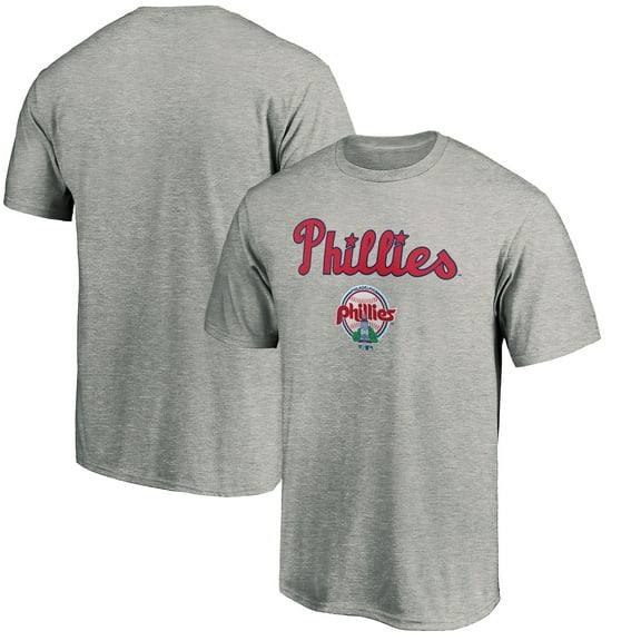 Men's Heather Gray Philadelphia Phillies Cooperstown Collection Wahconah T-Shirt
