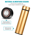 thumbnail image 3 of Termo digital Dorado Metalico con aislamiento inteligente para bebidas calientes o frias acero inoxidable Computenga Termo Digital Dorado Metalico, 3 of 3