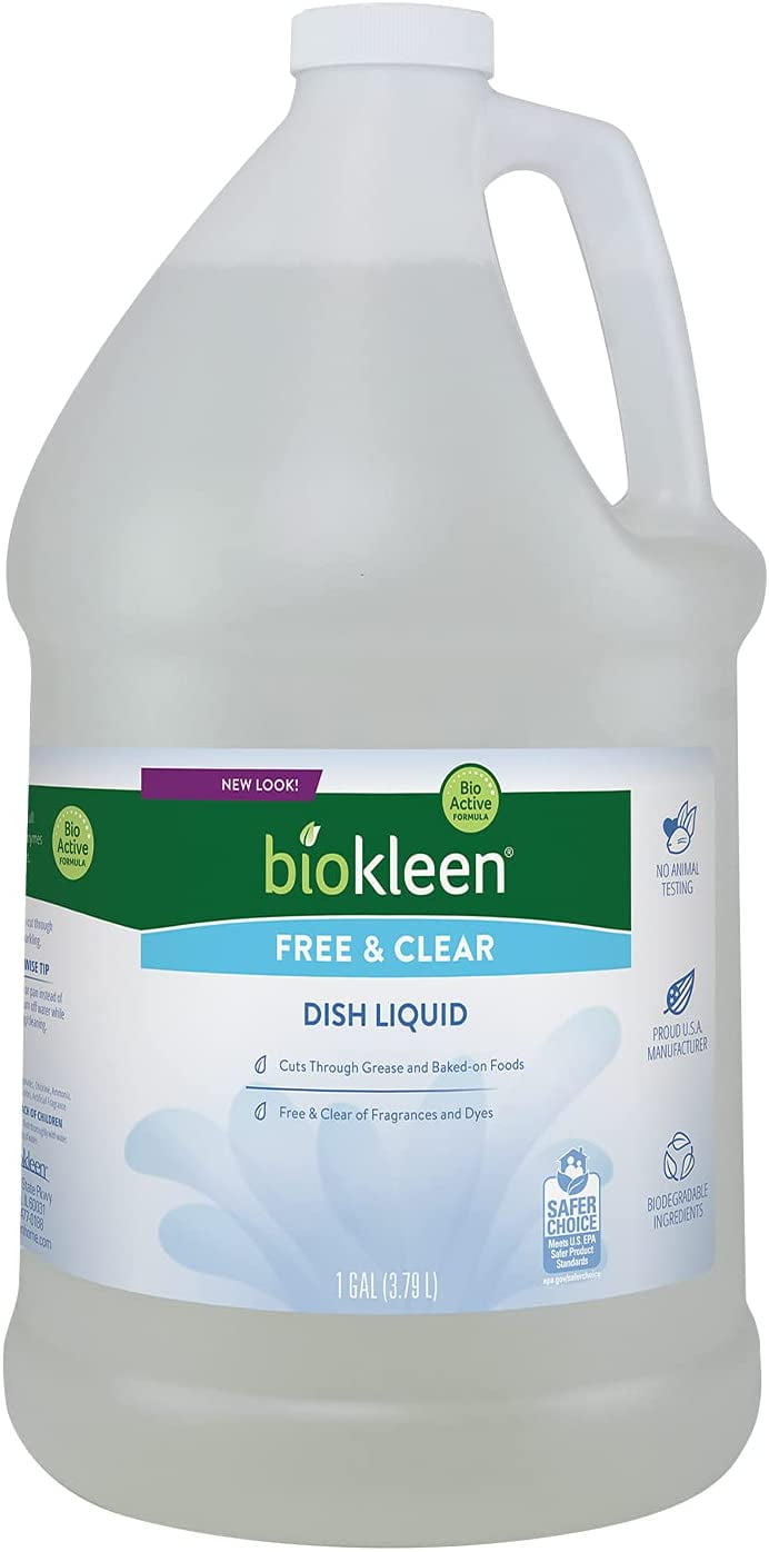 Biokleen Liquid Dish Soaps, Unscented, 128 Fluid Ounce