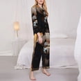 thumbnail image 3 of Naloa Maple Forest Panda Pajamas for Women Set, Womens Pajama Sets, Lounge Sets for Women, 2pjs for Women-Medium, 3 of 7
