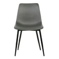 thumbnail image 6 of Monte Contemporary Dining Chair in Charcoal Fabric with Black Metal Legs, 6 of 11