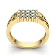 thumbnail image 3 of Natural 3ct Round Cut Diamond Mens 3 Row Engagement Anniversary Ring Solid 10K Rose, White or Yellow Gold H SI2, 3 of 3
