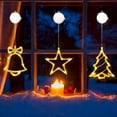 thumbnail image 5 of Luces navideñas para ventana, luces navideñas colgantes, luces navideñas con pilas con temporizador, luces decorativas de fondo con gancho de ventosa para pared de boda, cristal navideño interior (1, 5 of 5