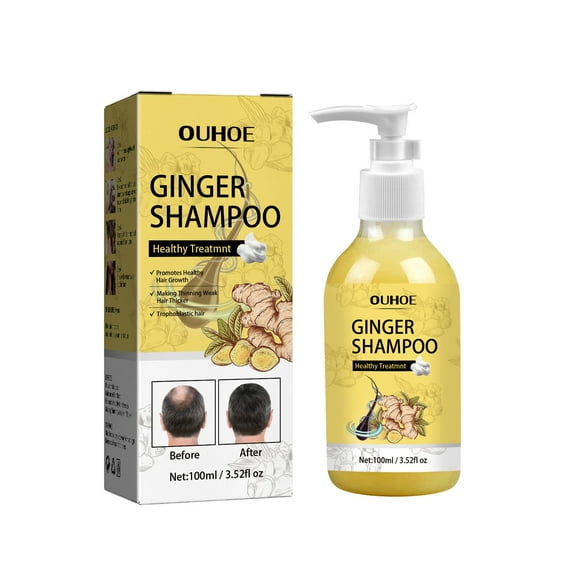 FcBaudy Hair Care Products Ginger Shampoo Hair Conditioner Nourishing Shampoo Itching Hair Growth Shampoo 100ml a Shampoo