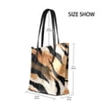 thumbnail image 2 of 11.8" x 11" Women's Aesthetic Leather Tote Bag, Zipper Closure Travel Shoulder Bag with Compartments, Ladies Purses Handbag Black Animal Print, 2 of 6