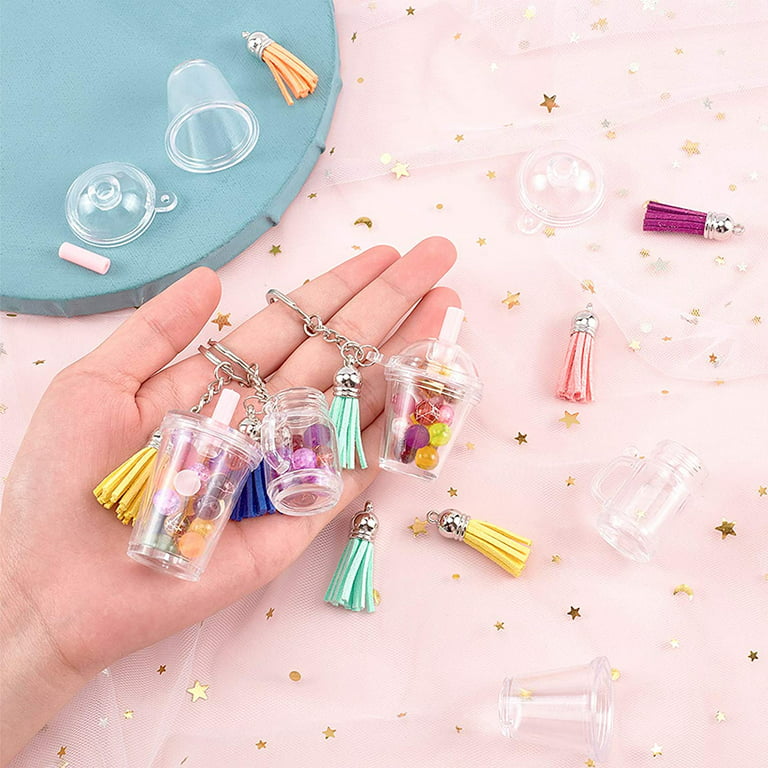 Mini Tassel Multi-Color Tiny Handmade Craft Tassels Soft Keychain Tassel  Charms with Loop for Jewelry Making Bag Charms Pendant Earring Decorations