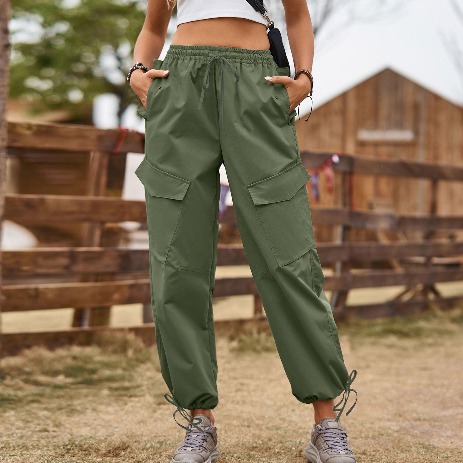 Vintage Cargo Pants For Women Uniqlo High Waisted Chino Wide Leg