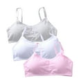 thumbnail image 1 of 3 Pack Cotton Training Bra Girls Underwear Teenagers Girls Lingerie Breathable Bras, 1 of 11