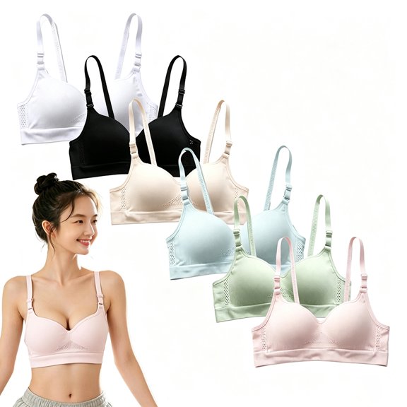 Everyday Sports Bras Training Bra Teen Girls Cotton Adjustable Straps Breathable Underwear Ages 10-16
