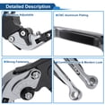 thumbnail image 4 of Palancas de freno y embrague cortas y largas para Yamaha WR125X 09-15, palanca de manillar de motocicleta ajustable, aleación de aluminio, cabeza de titanio, mango negro, 4 of 6