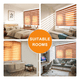 thumbnail image 2 of persiana doble capa zebra 100x200cm enrollable Malubero, Color Café, 2 of 5