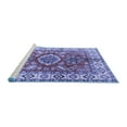 thumbnail image 2 of Ahgly Company Machine Washable Indoor Rectangle Geometric Blue Traditional Area Rugs, 4' x 6', 2 of 4