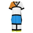 thumbnail image 4 of Vestido holgado con bolsillos estilo Mondrian Mod de los años 60, vestido de verano para mujer 2025, vestidos de noche elegantes para mujer 2025, 4 of 7