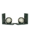 thumbnail image 5 of CosmoLiving by Cosmopolitan 7" Orb Silver Marble Bookends (Set of 2), 5 of 7