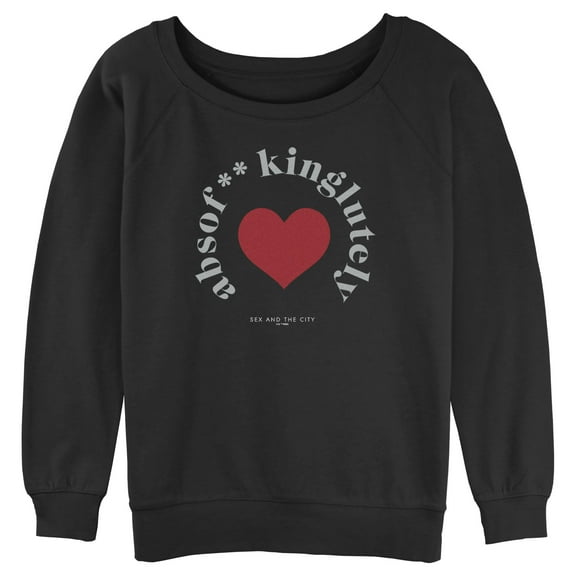 Junior's Sex and the City Mr. Big Absolutely Heart  Sweatshirt Black Large
