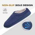 thumbnail image 5 of Ecetana Men's Slippers Slip On Memory Foam House Slippers Comfy Warm Winter Home Shoes, 5 of 7
