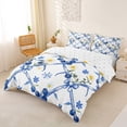 thumbnail image 3 of Erosebridal Tropical Blueberry Queen Duvet Cover Set for Girls, Daisy Flower Bedding, Reversible, 3pcs 1 Duvet Cover and 2 Pillowcases, No Comforter, 3 of 6