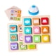 thumbnail image 3 of Juego de mesa de colores con forma de rompecabezas de madera con tarjetas de campana, juguete de viaje para niños, regalo para niños, 3 of 7