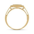 thumbnail image 2 of 10K Yellow Gold Mens Round Yellow Color Enhanced Diamond Square Cluster Ring 1/4 Cttw, Mens Size: 7-13, 2 of 4