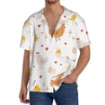 thumbnail image 3 of Wukai Funny Chicken Men's Casual Short-Sleeve Button Down Shirt - Lightweight Summer Dress Shirt for Daily Wear-Medium, 3 of 7