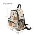 thumbnail image 3 of FORMRS School Backpack with Front Zippered Pocket 12" Student Travel Daypack, Beige Fall Leaves, 3 of 6