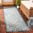 thumbnail image 3 of SAFAVIEH Courtyard Euclid Vintage Indoor/Outdoor Runner, 2'3" x 9', Grey/Blue, 3 of 9