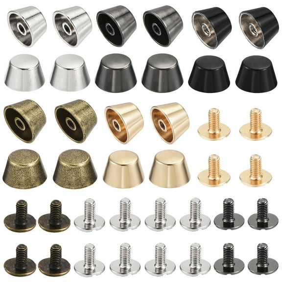 12x7mm Flat Hollow Rivet Studs Zinc Alloy Electroplating 5 Colors 20 Pack