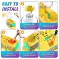 thumbnail image 5 of Upgraded Cartoon Paint Brush Cleaner with Tray, Holder & Drain Yellow, 5 of 5