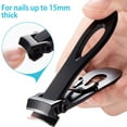 thumbnail image 5 of 2 Pieces Oversized Thick Nail Clippers Wide Jaw Nail Cutter for Thick Toenails and Fingernails, 15mm Nail Clippers Stainless Steel Toenail Fingernail Clipper Trimmer for Men, Seniors, Adults(Black), 5 of 10