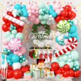 thumbnail image 1 of Kit de Arco de Globos Jobkoo 146 Piezas Rosa Rojo Verde Turquesa Azul, 1 of 7
