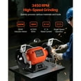 thumbnail image 2 of KFFKFF Bench Grinder, 6-inch Single Speed Bench Grinder, 3450RPM High-Speed Table Grinders with 250W 2.1A Induction Motor, 36/60-Grit Grinding Wheels & LED Work Light, 2 of 9