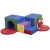 ECR4Kids SoftZone Corner Tunnel Maze, Toddler Playset, Assorted, 7-Piece