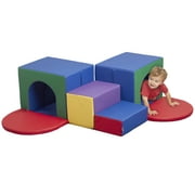 ECR4Kids SoftZone Corner Tunnel Maze Foam Climber, Indoor Active Play for Toddlers - Assorted