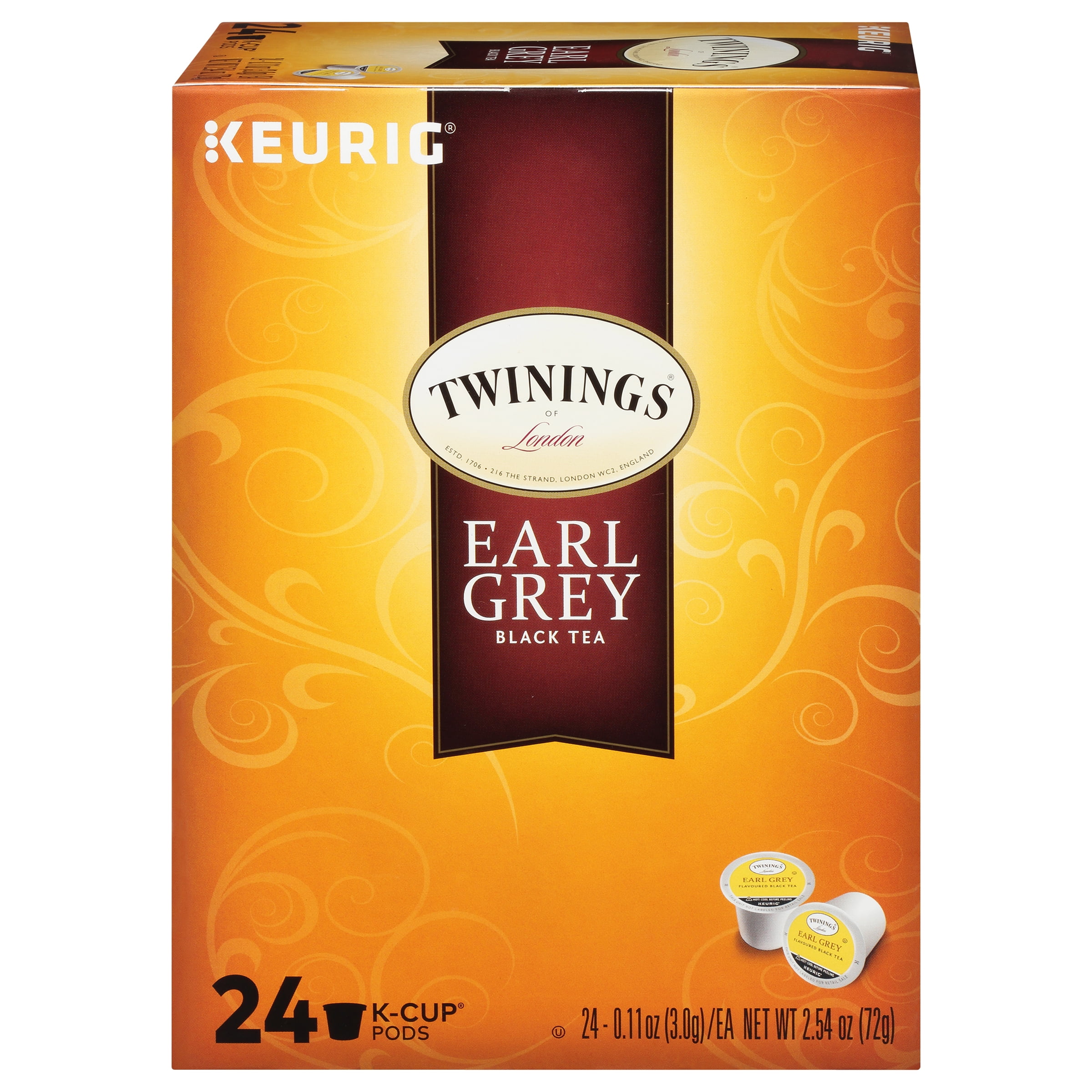 Twinings Earl Grey Tea K-Cup Pods, 24 Count