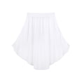 thumbnail image 4 of RUNQHUI Kids Girls Ballet Dance Performance Irregular Hem Chiffon Solid Color Skirt White 6, 4 of 7
