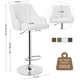 thumbnail image 3 of Juego de 4 taburetes de bar VECELO con altura de mostrador ajustable, color blanco, 3 of 7