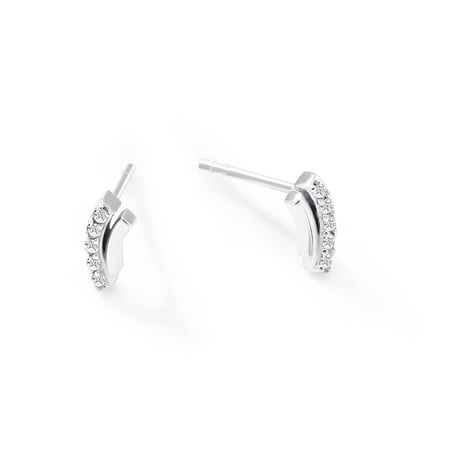 Unique Moments Brynne Stud Earrings with Lab Grown Diamond Accents | Sterling Silver Jewelry | Gift for Women Men