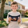 thumbnail image 7 of Chririnla Elastic Polyester Trifold Card Wallet Featuring Flaming Baseball, Slim Lightweight Wallet for Little Boys and Teen Sports Use, 7 of 7